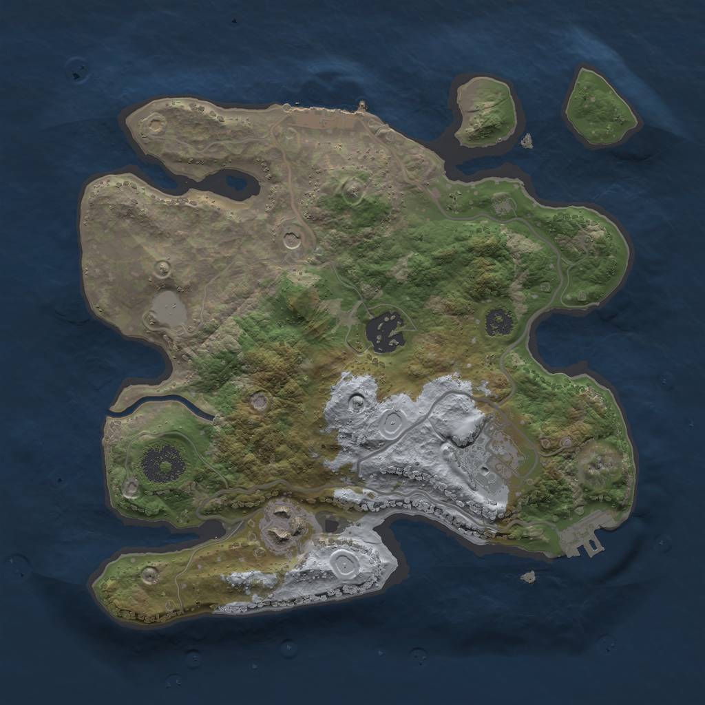 Rust Map: Procedural Map, Size: 2600, Seed: 25656, 9 Monuments