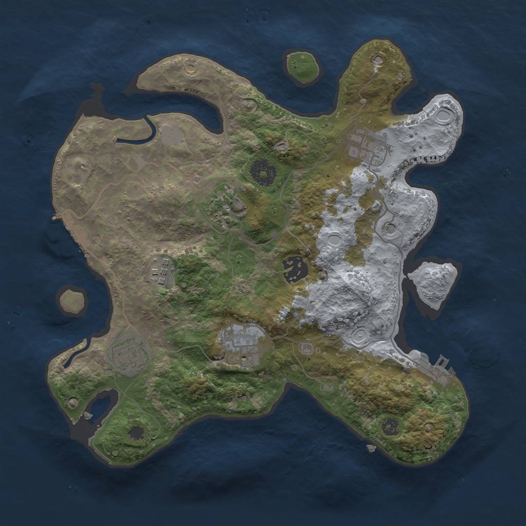 Rust Map: Procedural Map, Size: 3000, Seed: 13196, 14 Monuments