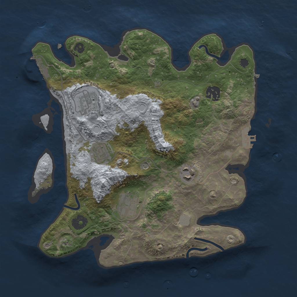 Rust Map: Procedural Map, Size: 3000, Seed: 20221222, 11 Monuments