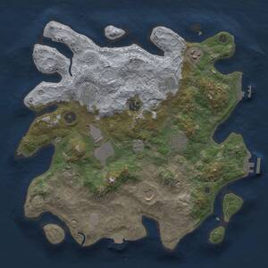 Thumbnail Rust Map: Procedural Map, Size: 3500, Seed: 367084675, 15 Monuments