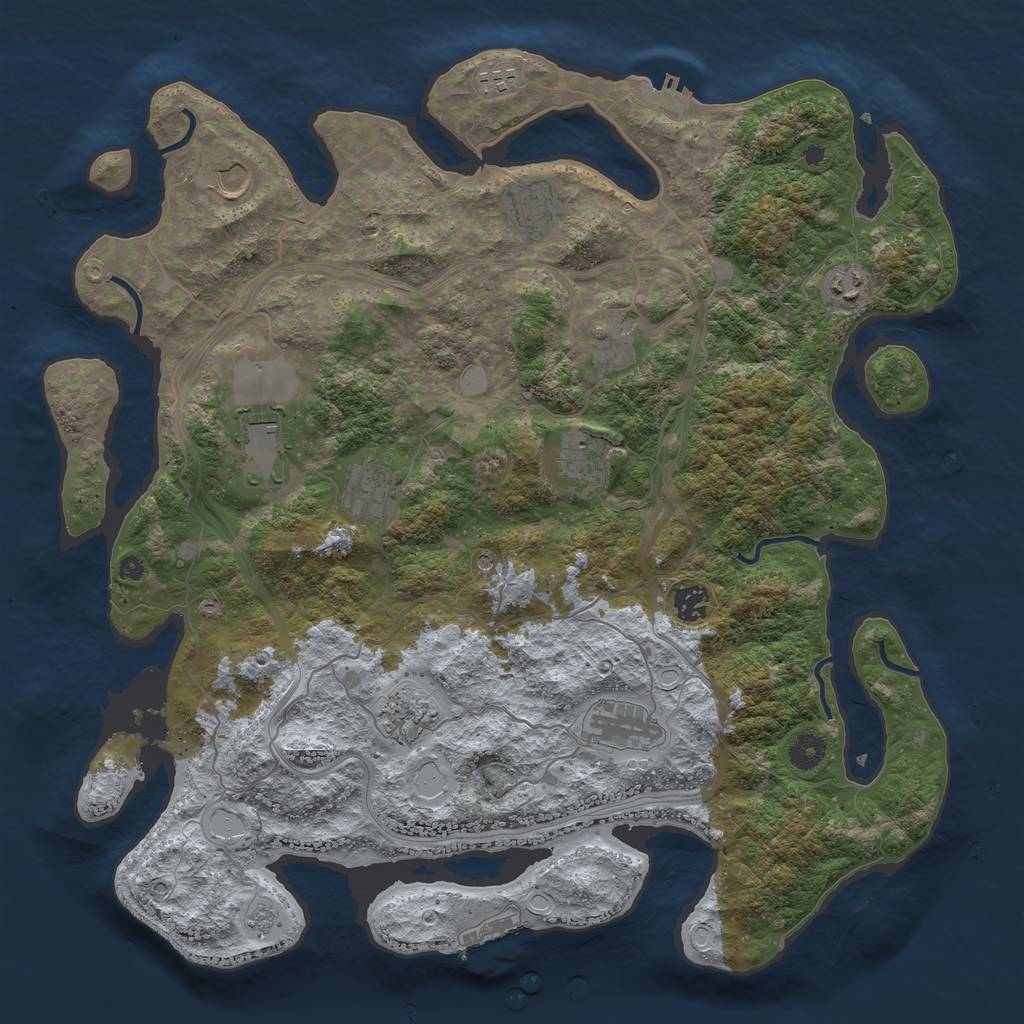 Rust Map: Procedural Map, Size: 4250, Seed: 2063686467, 20 Monuments