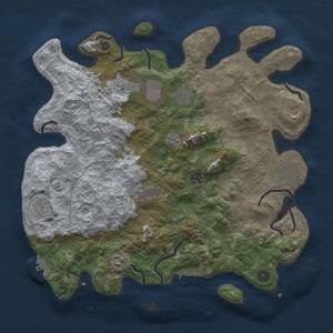 Thumbnail Rust Map: Procedural Map, Size: 4000, Seed: 1923627276, 18 Monuments