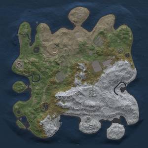 Thumbnail Rust Map: Procedural Map, Size: 3500, Seed: 1193261860, 16 Monuments