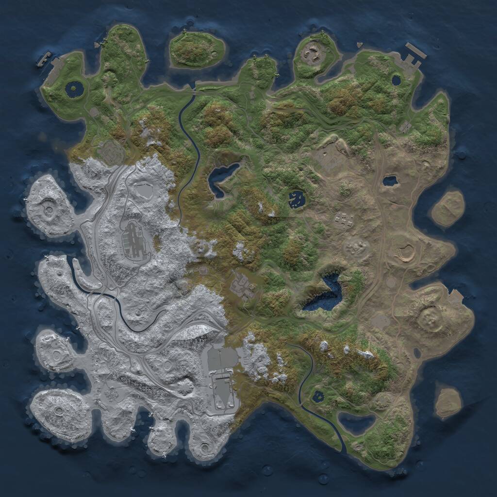 Rust Map: Procedural Map, Size: 4250, Seed: 741315, 15 Monuments