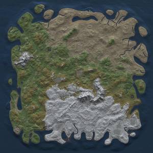 Thumbnail Rust Map: Procedural Map, Size: 6000, Seed: 985124, 20 Monuments