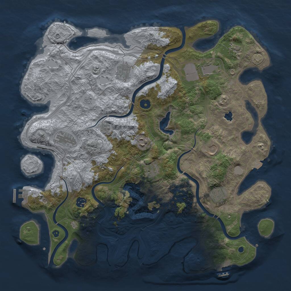 Rust Map: Procedural Map, Size: 4250, Seed: 452, 16 Monuments