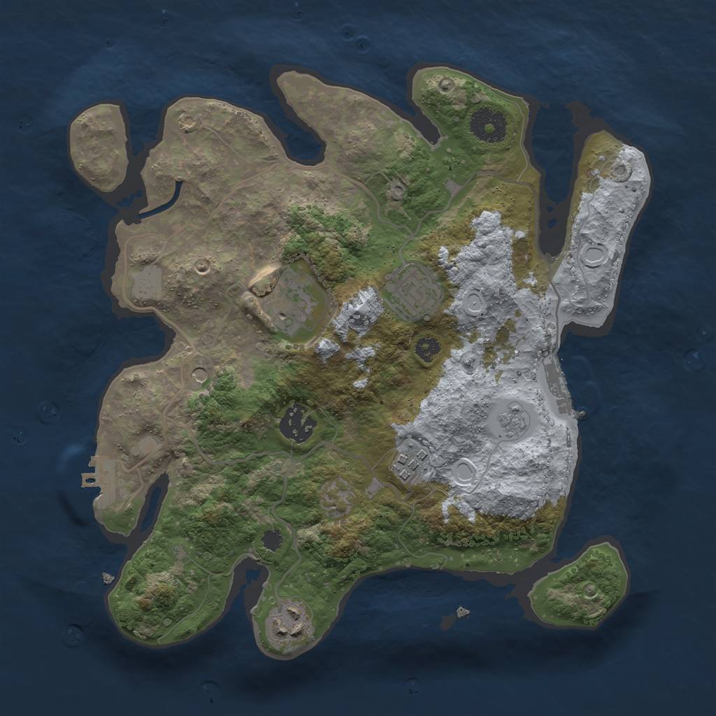 Rust Map: Procedural Map, Size: 3000, Seed: 13162, 14 Monuments