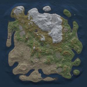 Thumbnail Rust Map: Procedural Map, Size: 4000, Seed: 2065389548, 16 Monuments
