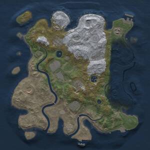 Thumbnail Rust Map: Procedural Map, Size: 3500, Seed: 1175020393, 15 Monuments