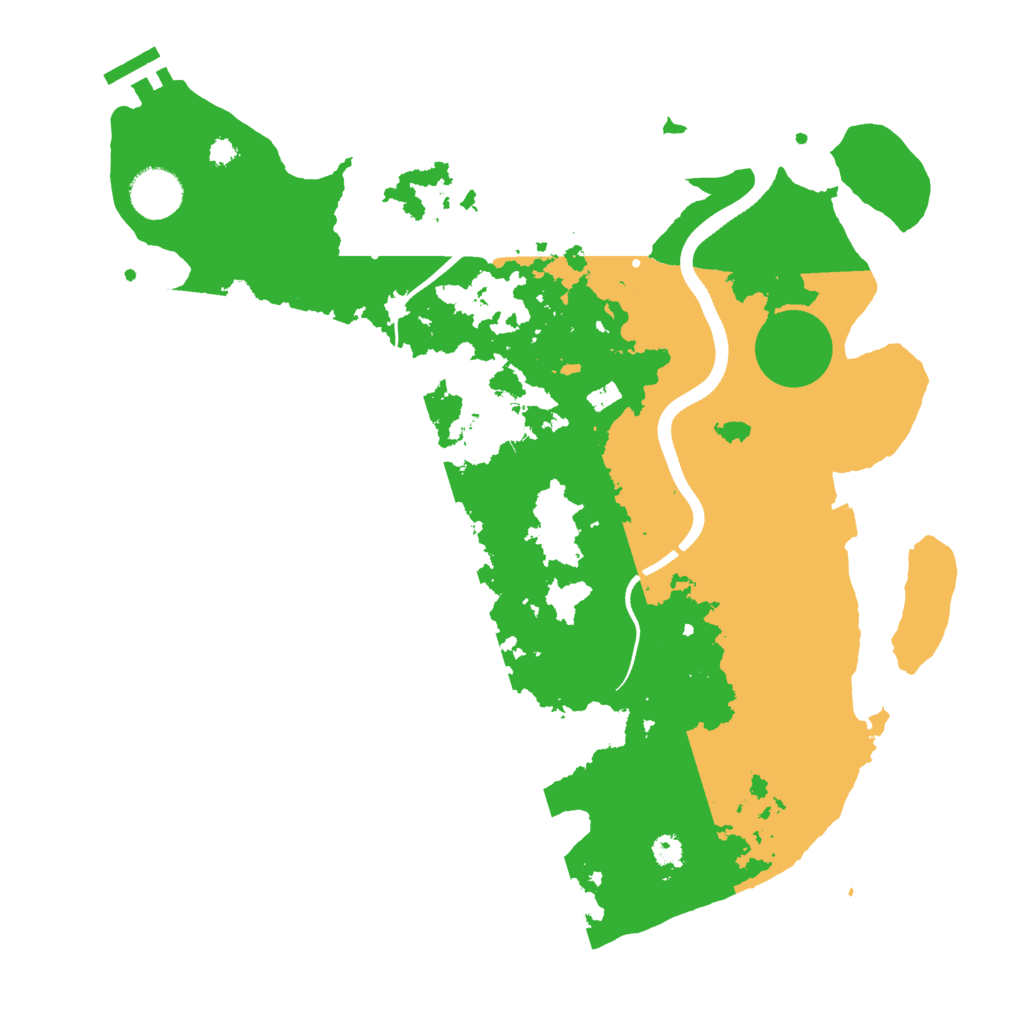 Biome Rust Map: Procedural Map, Size: 3500, Seed: 76630474