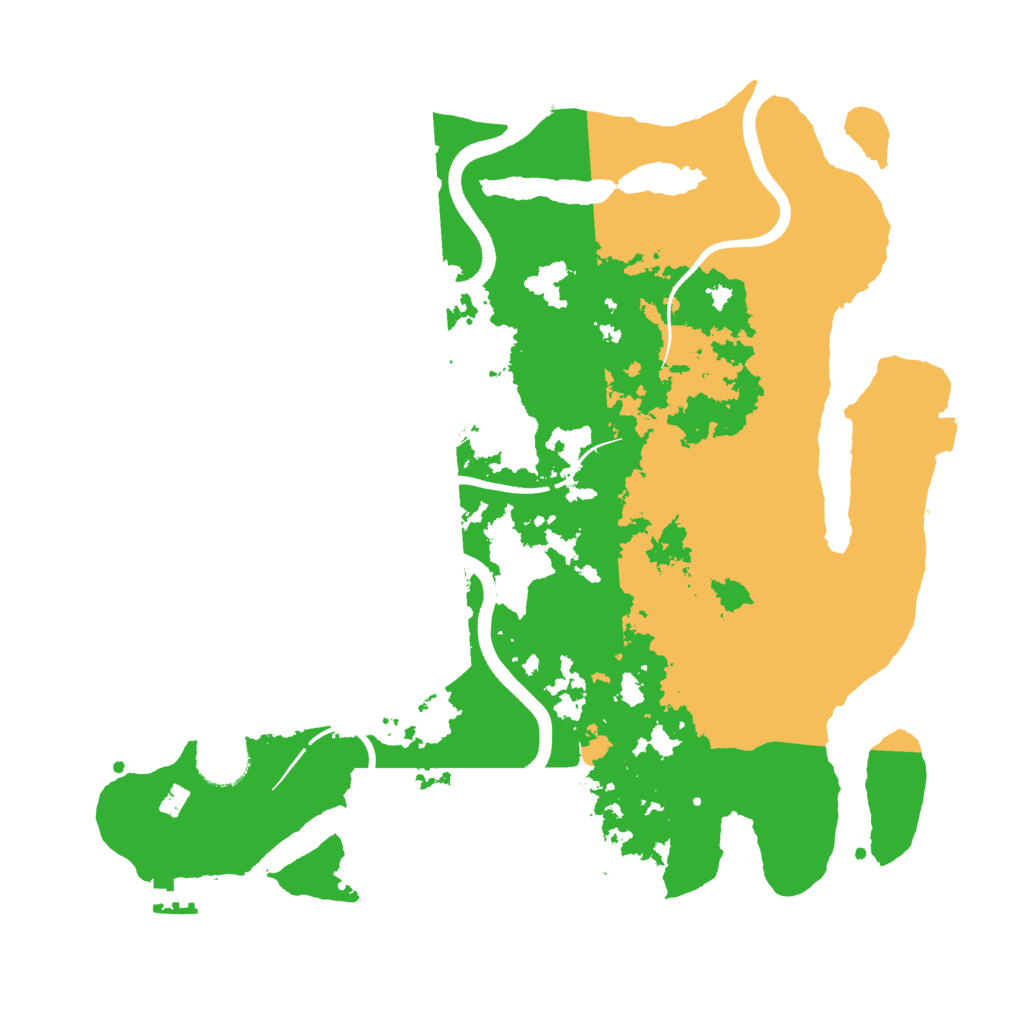 Biome Rust Map: Procedural Map, Size: 3500, Seed: 93177683