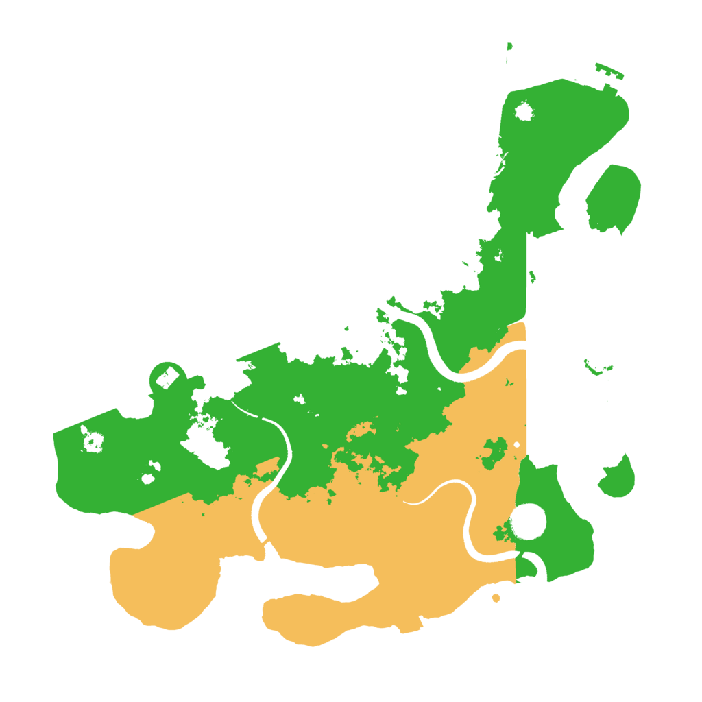 Biome Rust Map: Procedural Map, Size: 3500, Seed: 72700745