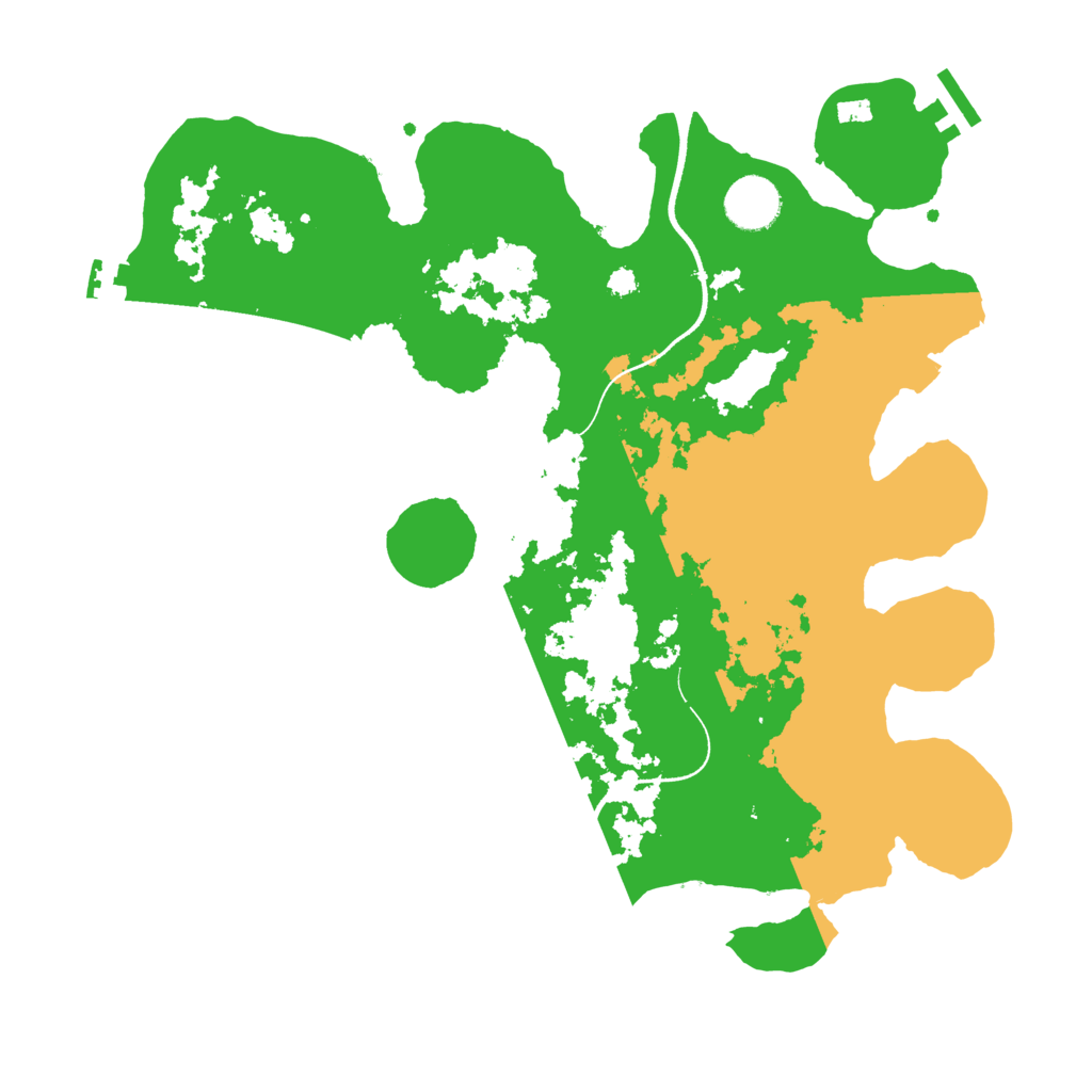 Biome Rust Map: Procedural Map, Size: 3500, Seed: 25405443