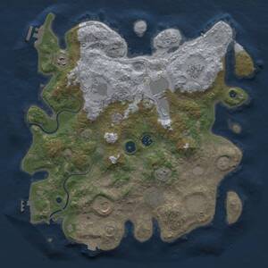 Thumbnail Rust Map: Procedural Map, Size: 3750, Seed: 3458812, 15 Monuments