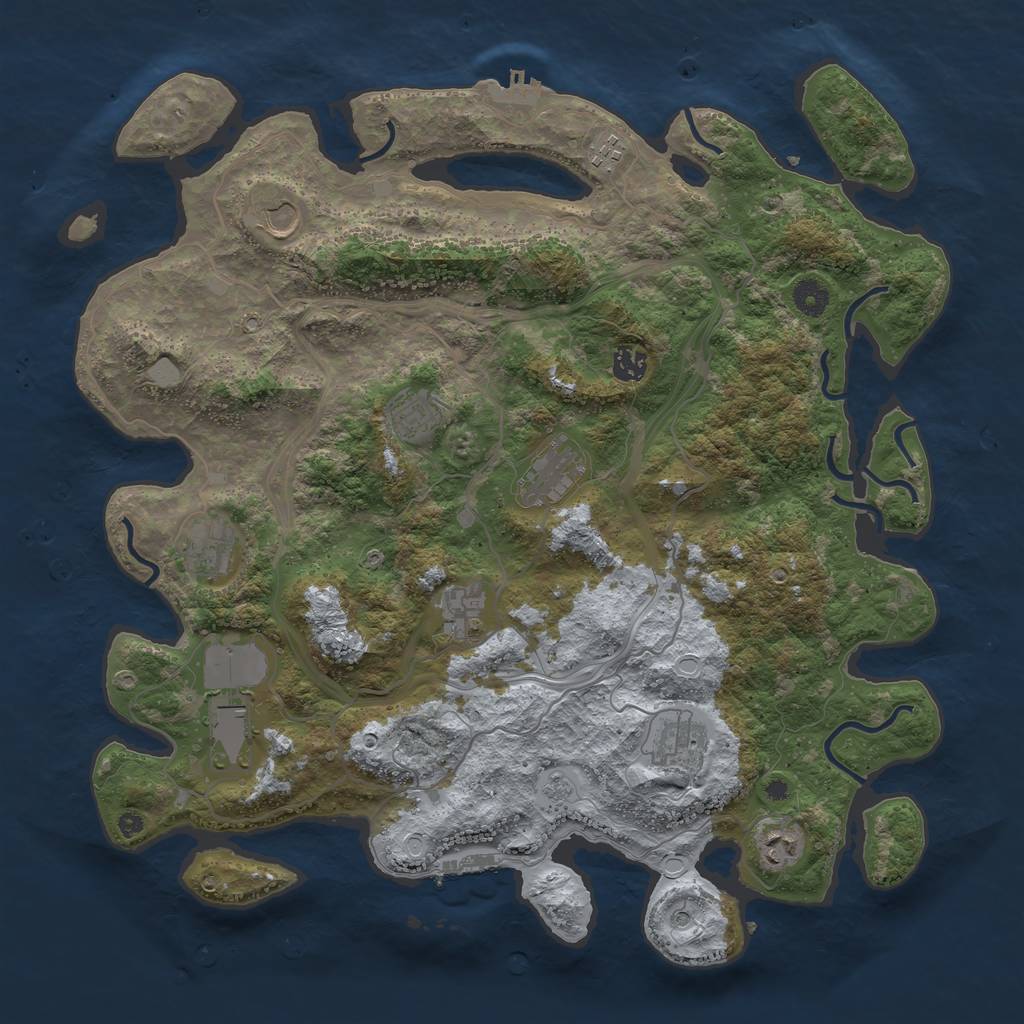 Rust Map: Procedural Map, Size: 4250, Seed: 685478871, 19 Monuments
