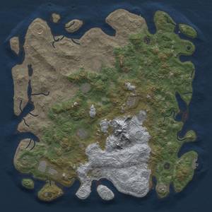 Thumbnail Rust Map: Procedural Map, Size: 5000, Seed: 4318, 20 Monuments