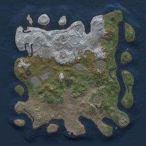 Thumbnail Rust Map: Procedural Map, Size: 3500, Seed: 91222, 18 Monuments