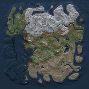 Thumbnail Rust Map: Procedural Map, Size: 4500, Seed: 1993330212, 15 Monuments