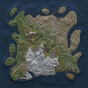 Thumbnail Rust Map: Procedural Map, Size: 3500, Seed: 935109925, 18 Monuments