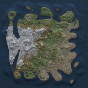 Thumbnail Rust Map: Procedural Map, Size: 3500, Seed: 330, 17 Monuments