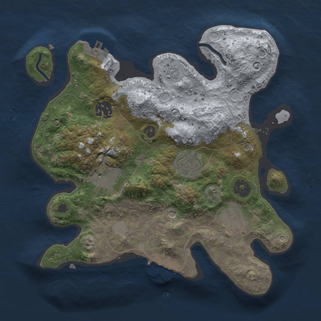 Rust Map: Procedural Map, Size: 2750, Seed: 84564, 13 Monuments