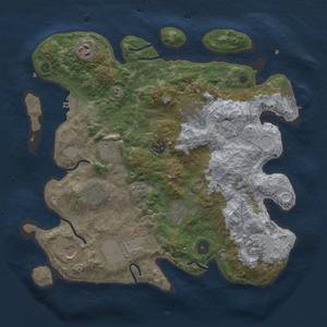 Thumbnail Rust Map: Procedural Map, Size: 3600, Seed: 70194072, 19 Monuments