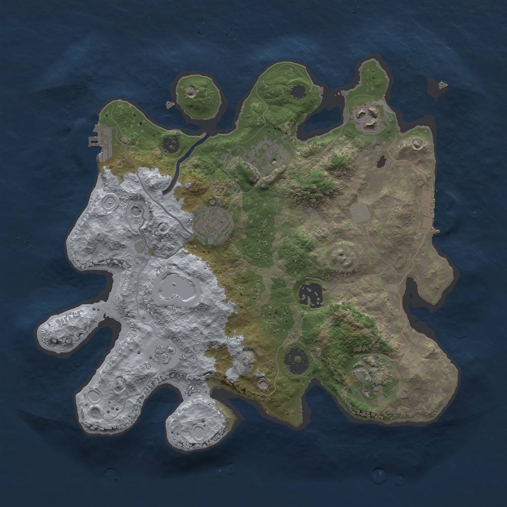 Rust Map: Procedural Map, Size: 3000, Seed: 19236, 14 Monuments