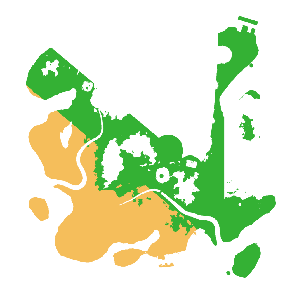 Biome Rust Map: Procedural Map, Size: 3000, Seed: 40838276