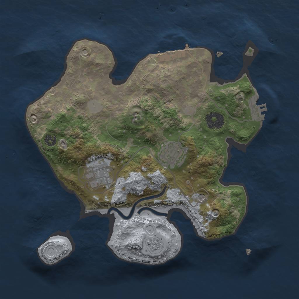 Rust Map: Procedural Map, Size: 2500, Seed: 15322511, 11 Monuments