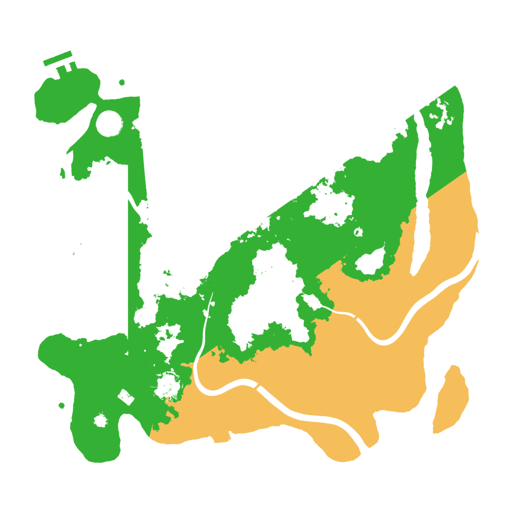 Biome Rust Map: Procedural Map, Size: 3500, Seed: 55681263