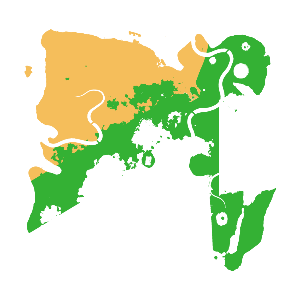 Biome Rust Map: Procedural Map, Size: 3500, Seed: 58209313