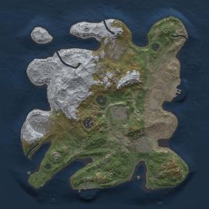 Thumbnail Rust Map: Procedural Map, Size: 3000, Seed: 13457, 14 Monuments