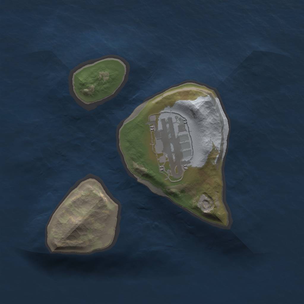 Rust Map: Barren, Size: 1500, Seed: 881021511, 3 Monuments