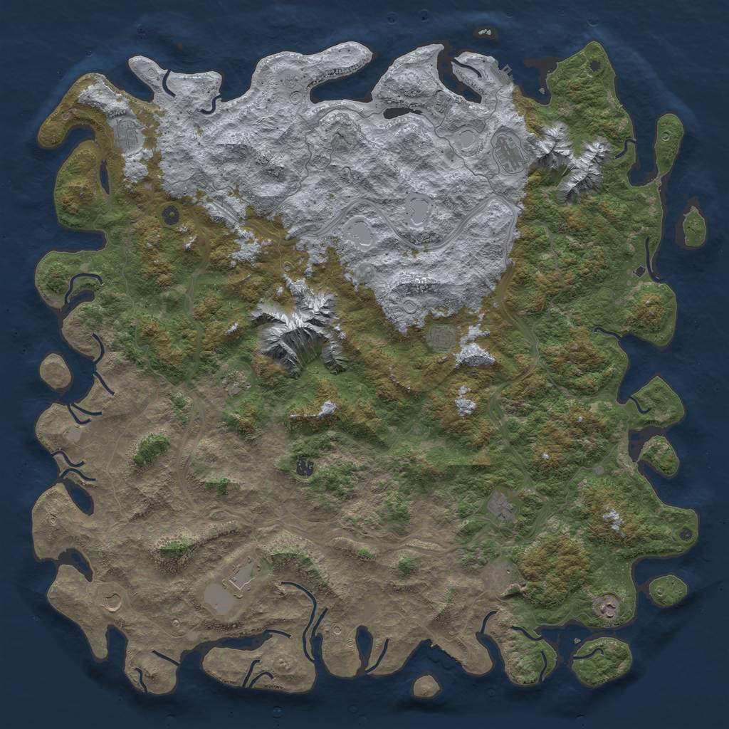 Rust Map: Procedural Map, Size: 6000, Seed: 25122022, 20 Monuments