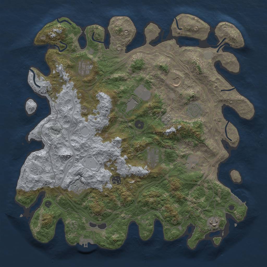 Rust Map: Procedural Map, Size: 4250, Seed: 7530, 19 Monuments
