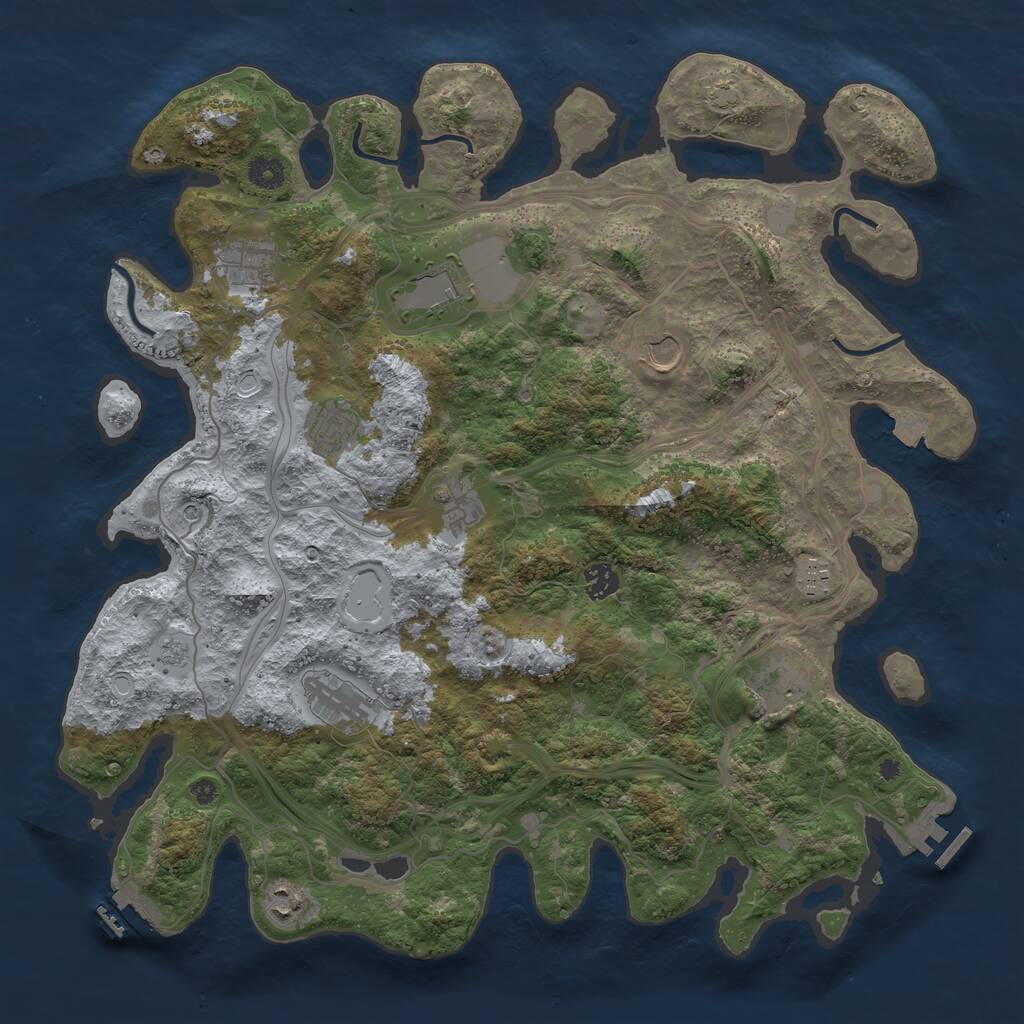 Rust Map: Procedural Map, Size: 4250, Seed: 7530, 16 Monuments