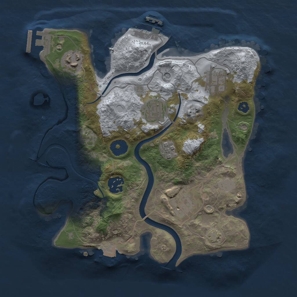 Rust Map: Procedural Map, Size: 2700, Seed: 756756765, 11 Monuments