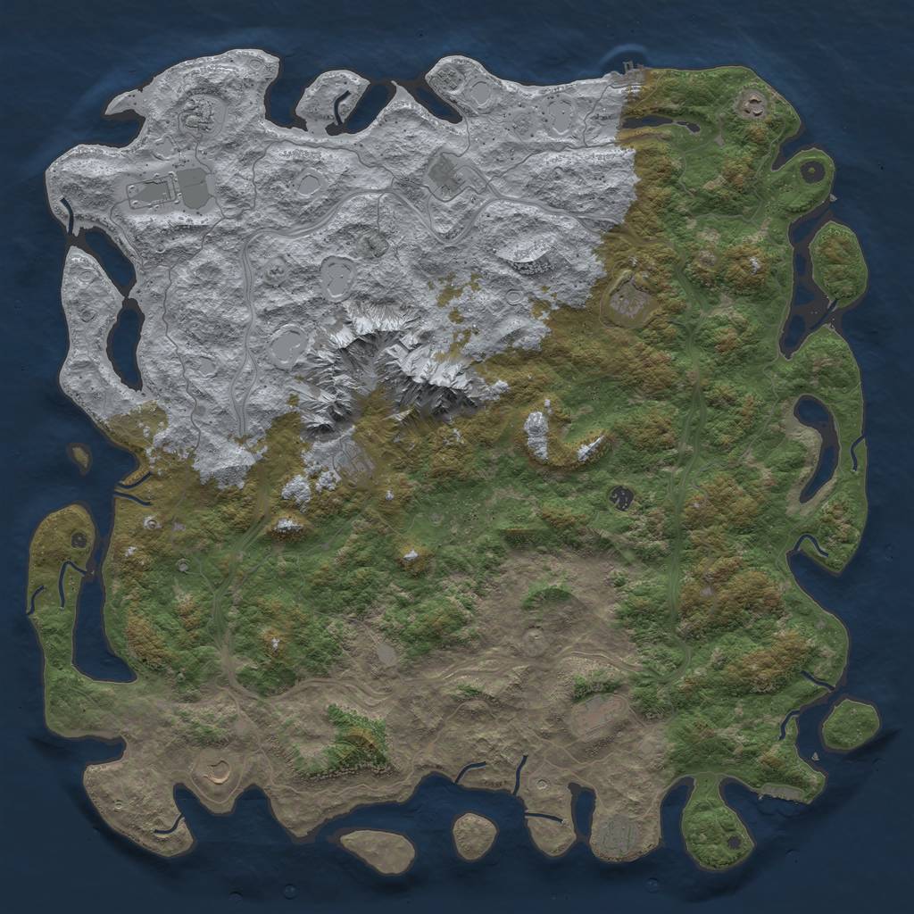Rust Map: Procedural Map, Size: 6000, Seed: 10435, 20 Monuments