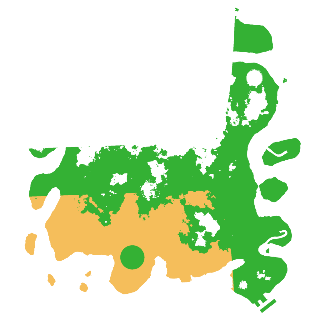 Biome Rust Map: Procedural Map, Size: 3500, Seed: 91527