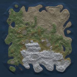 Thumbnail Rust Map: Procedural Map, Size: 4500, Seed: 1754648225, 20 Monuments