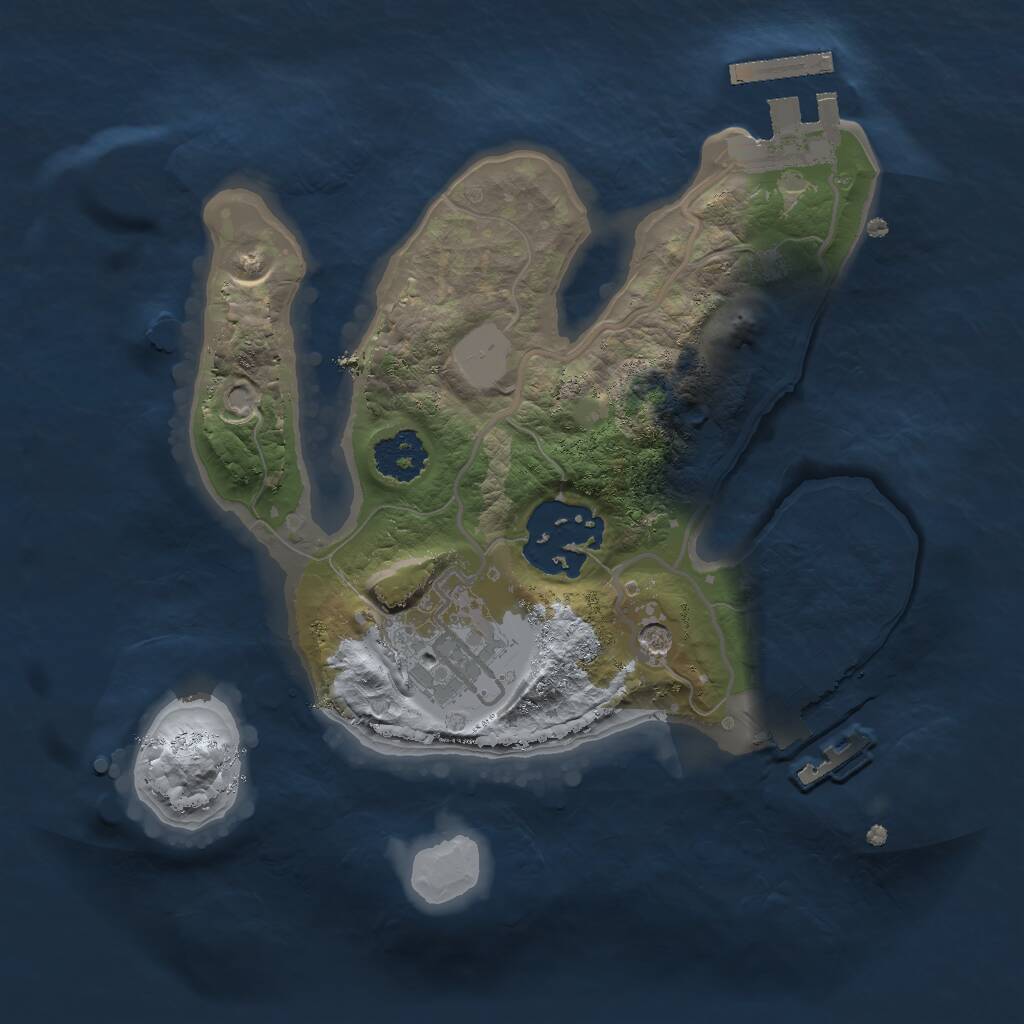 Rust Map: Procedural Map, Size: 2000, Seed: 151515, 6 Monuments