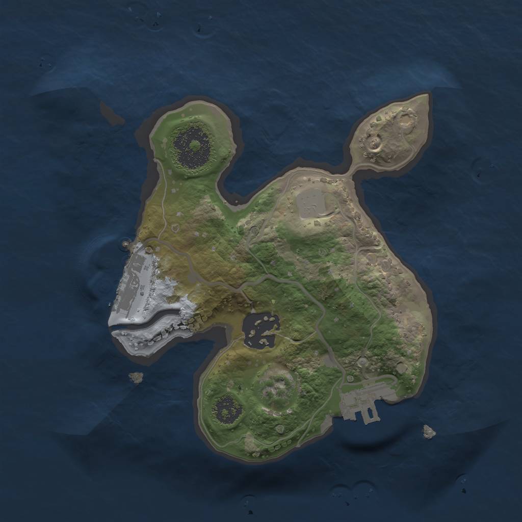 Rust Map: Procedural Map, Size: 2000, Seed: 794198320, 8 Monuments