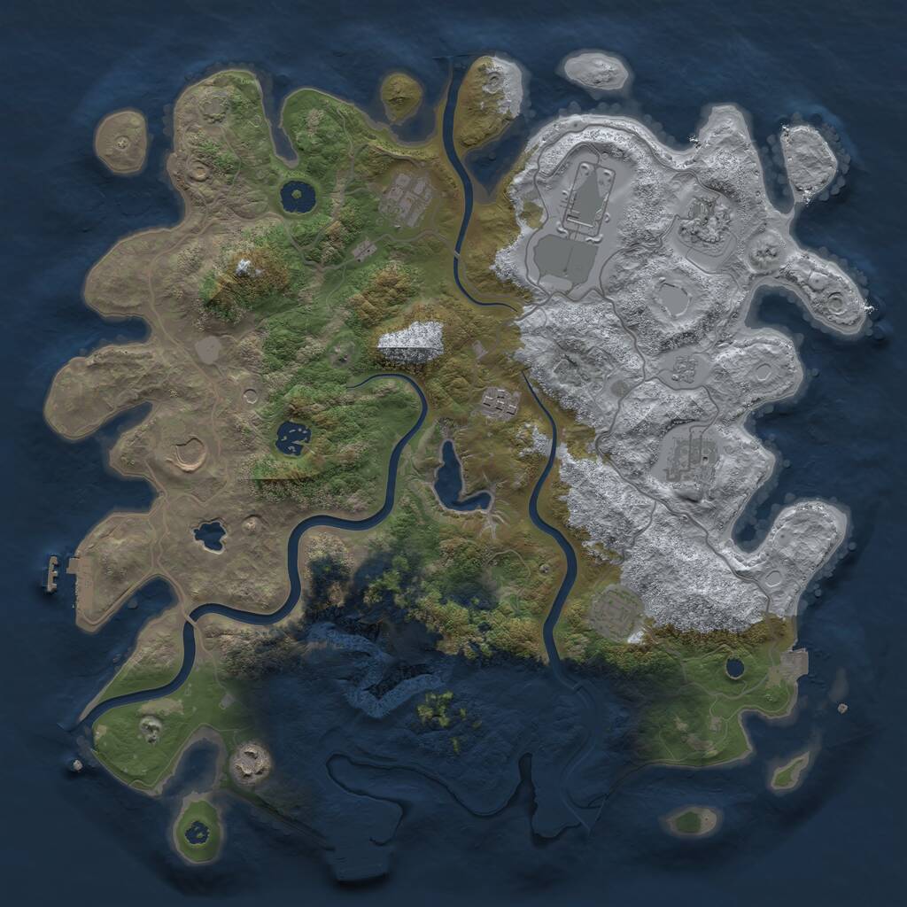 Rust Map: Procedural Map, Size: 4000, Seed: 7965, 15 Monuments