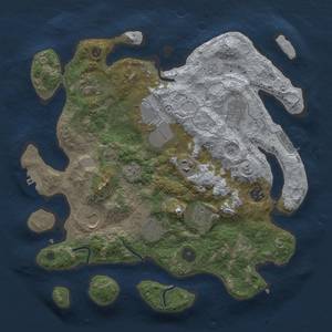 Thumbnail Rust Map: Procedural Map, Size: 3500, Seed: 7692, 18 Monuments