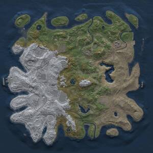 Thumbnail Rust Map: Procedural Map, Size: 4250, Seed: 1428126443, 15 Monuments