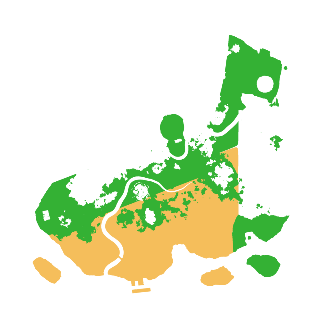 Biome Rust Map: Procedural Map, Size: 3500, Seed: 96810855