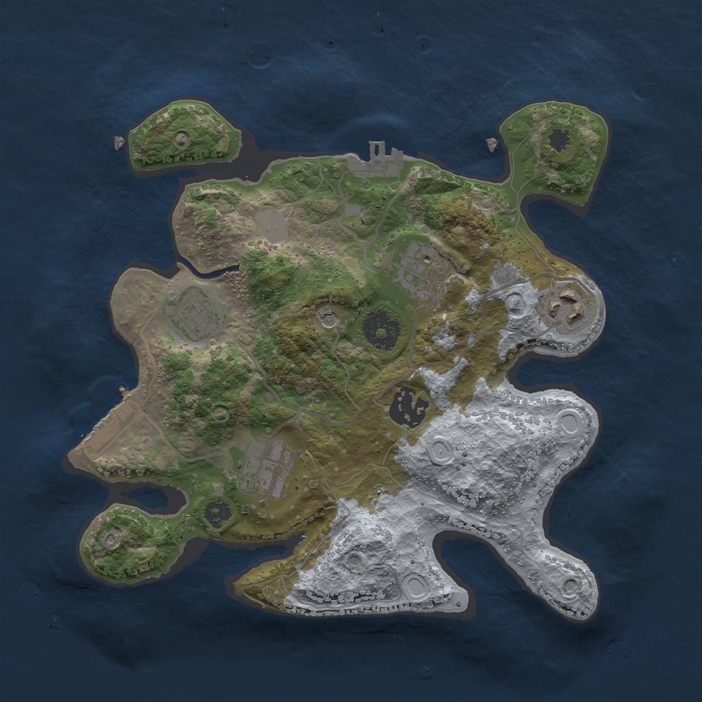 Rust Map: Procedural Map, Size: 2750, Seed: 5498420, 13 Monuments