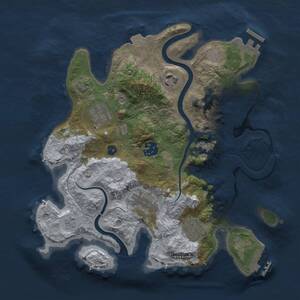Thumbnail Rust Map: Procedural Map, Size: 3000, Seed: 8888, 12 Monuments