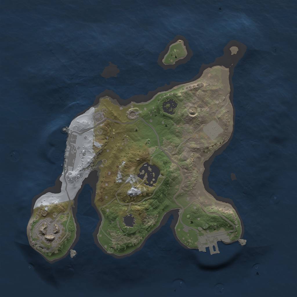 Rust Map: Procedural Map, Size: 2000, Seed: 218558407, 9 Monuments