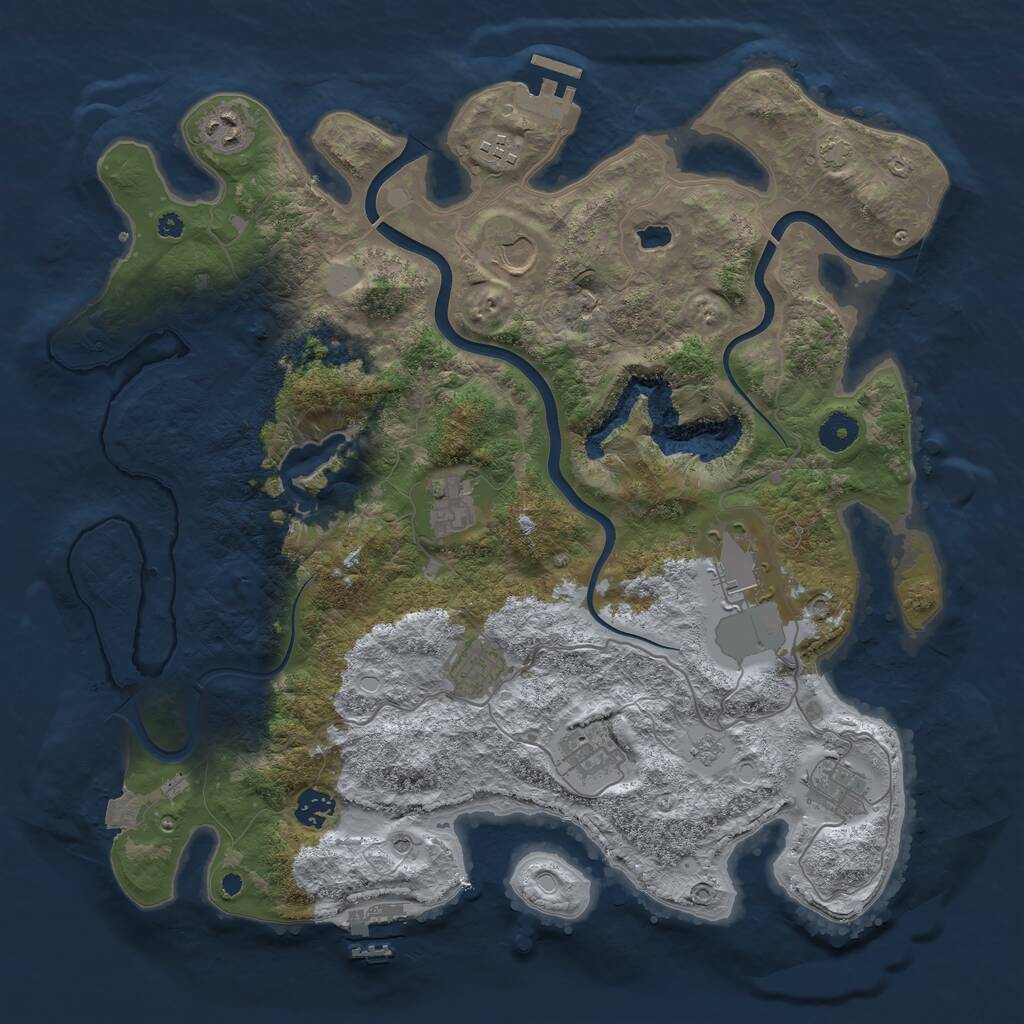 Rust Map: Procedural Map, Size: 4000, Seed: 118660782, 15 Monuments